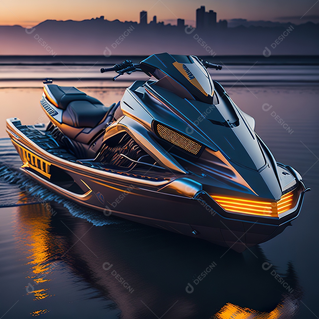 Imagem realista de jet ski