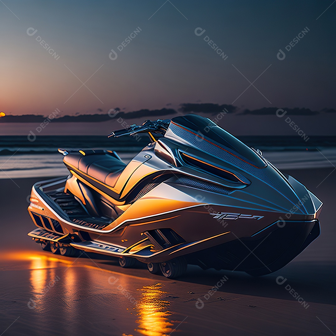 Imagem realista de jet ski