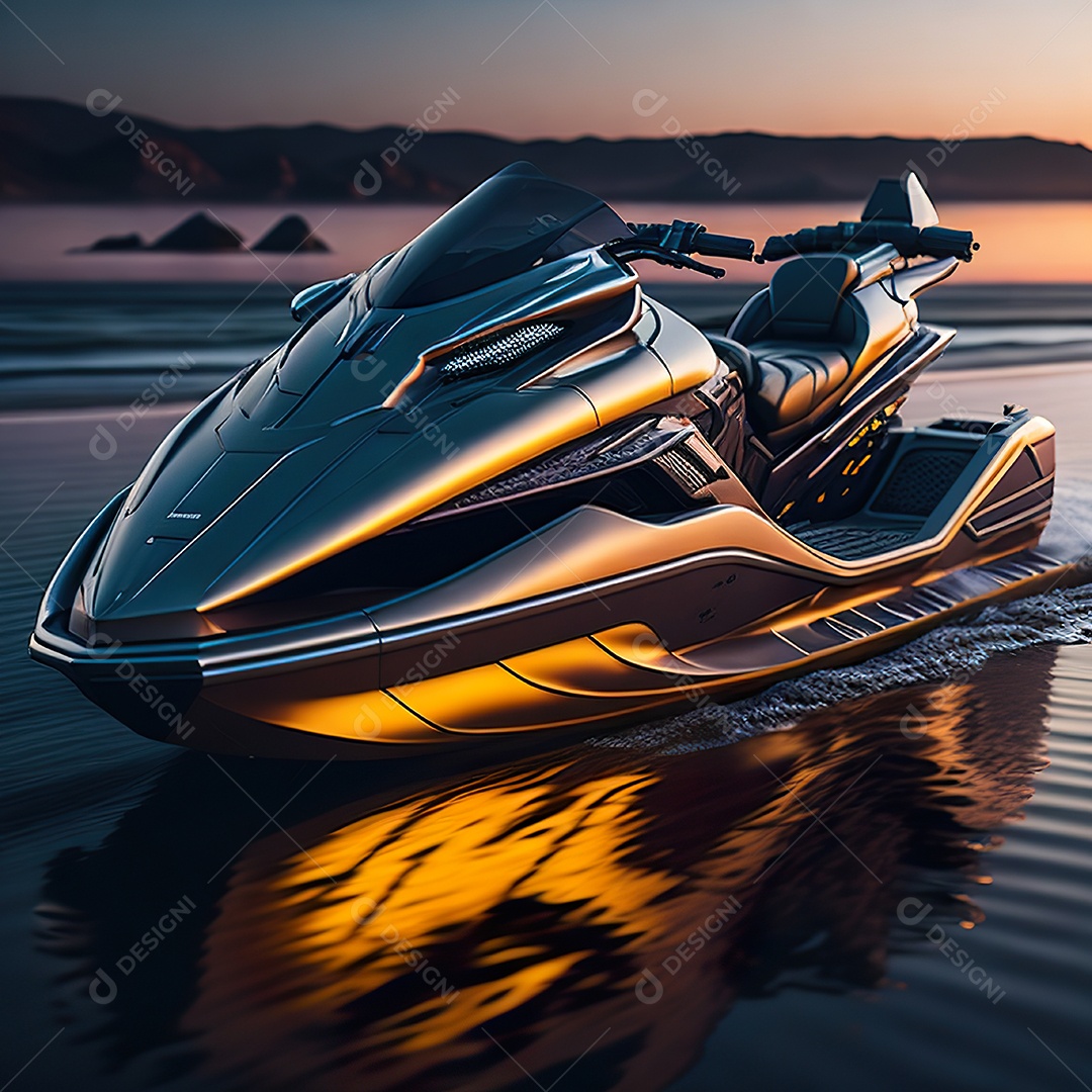 Imagem realista de jet ski