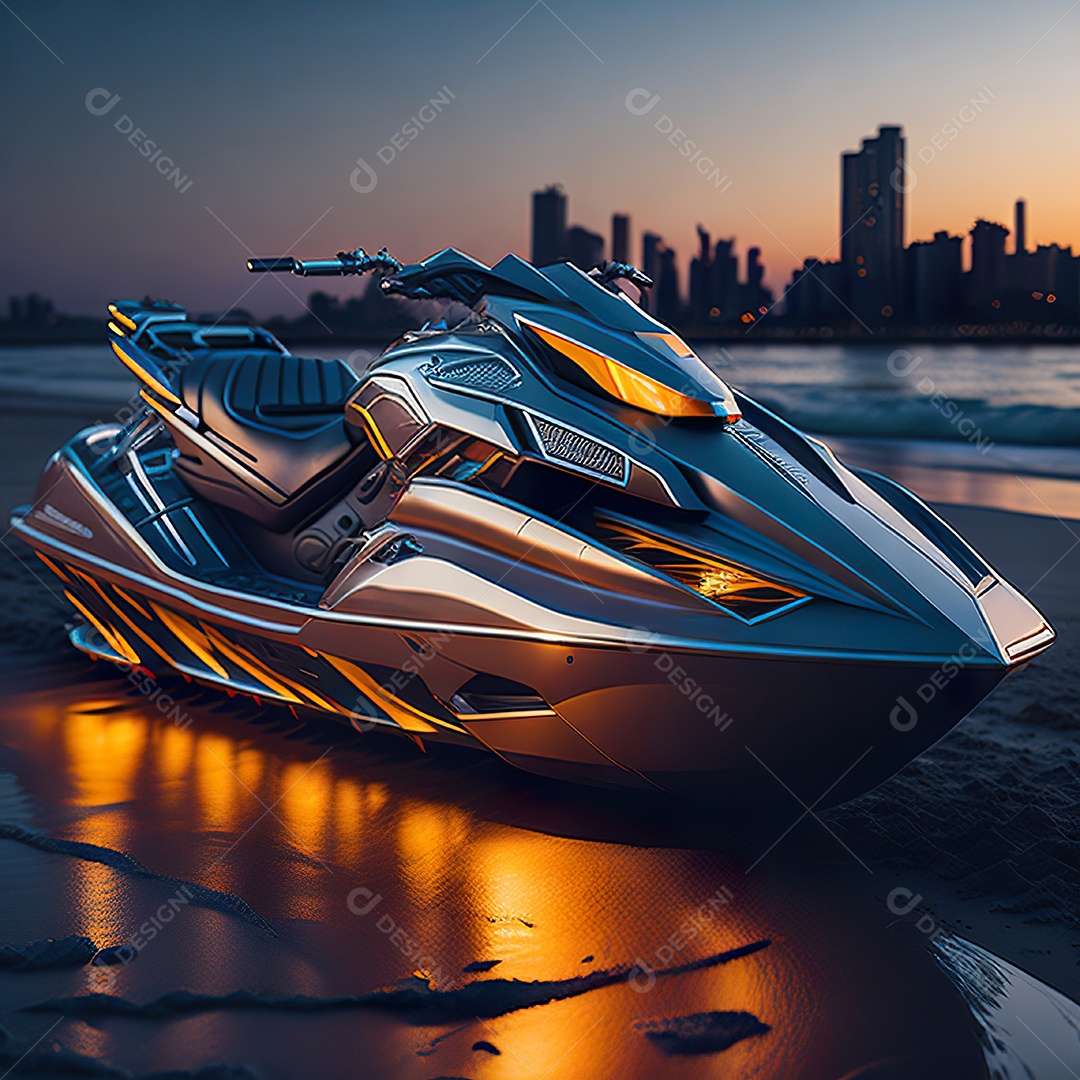 Imagem realista de jet ski