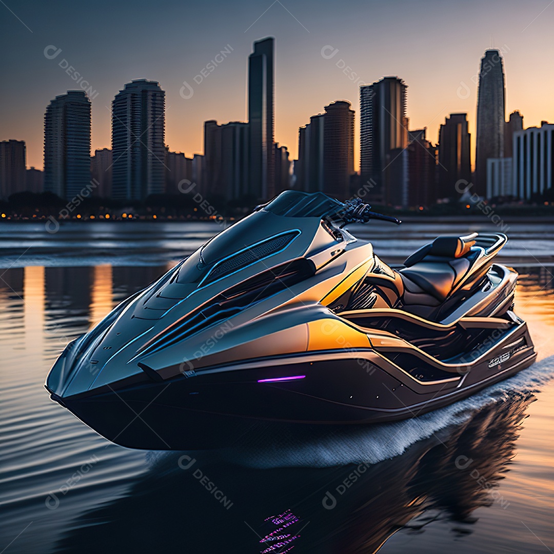 Imagem realista de jet ski