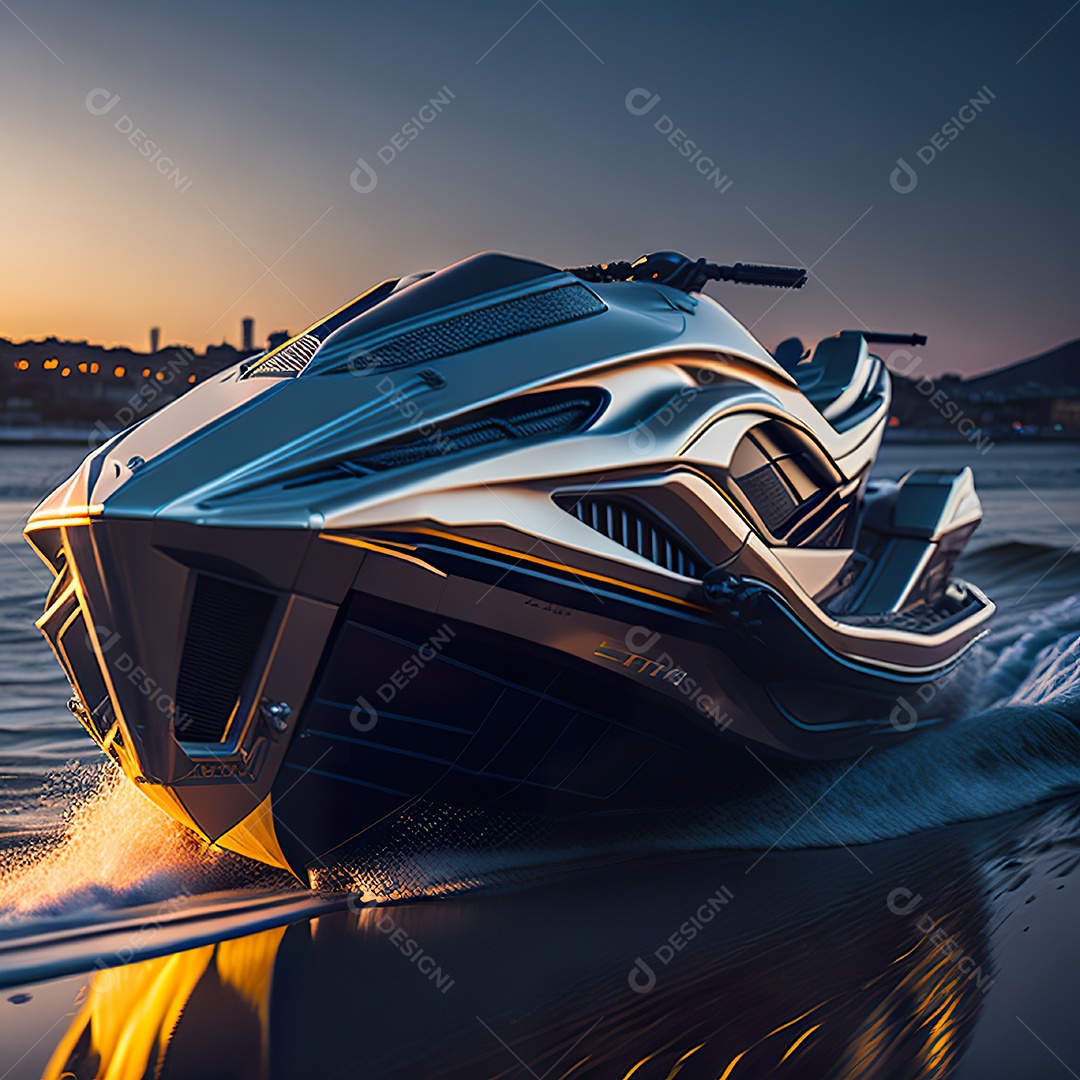 Imagem realista de jet ski
