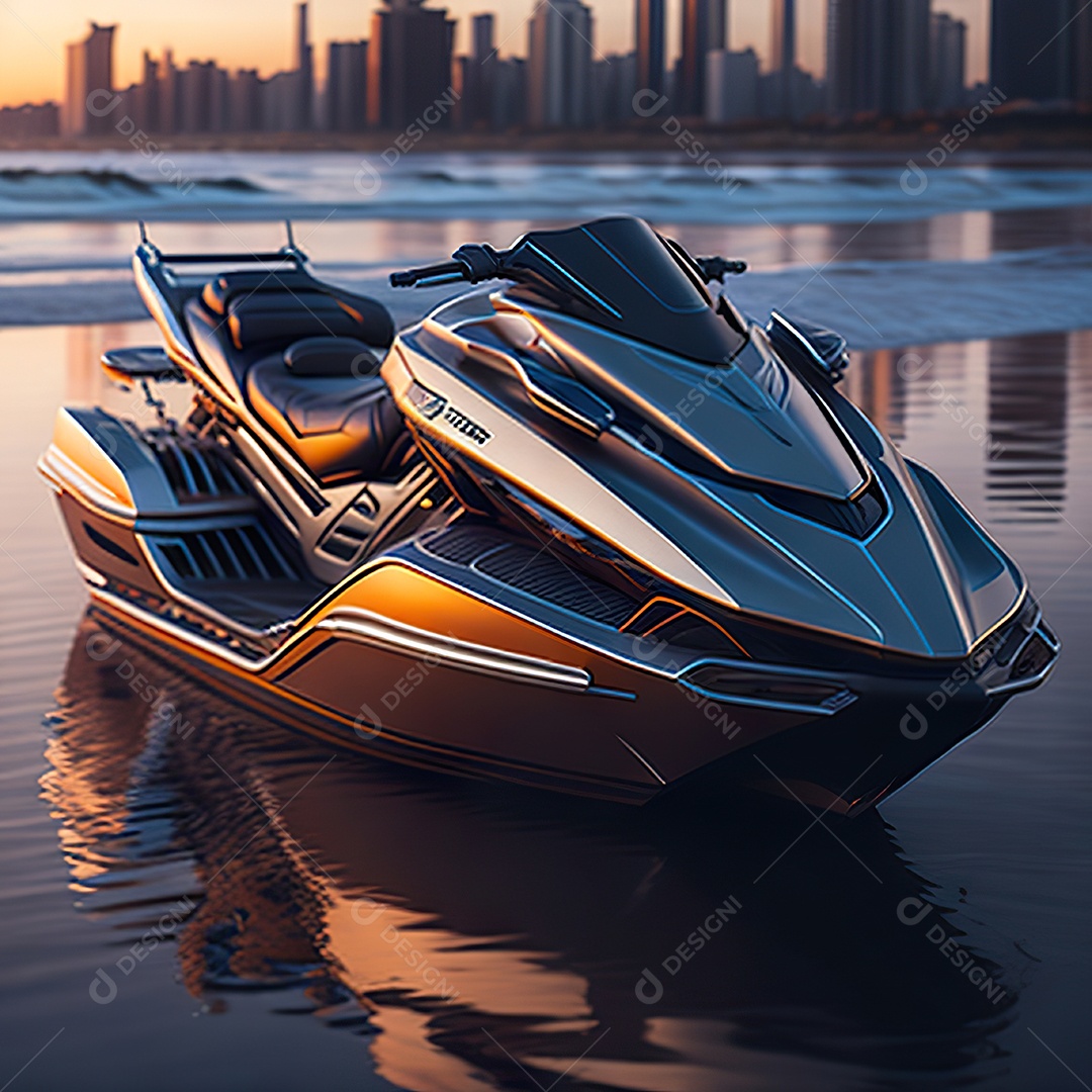 Imagem realista de jet ski
