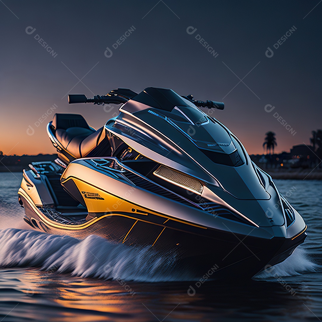 Imagem realista de jet ski