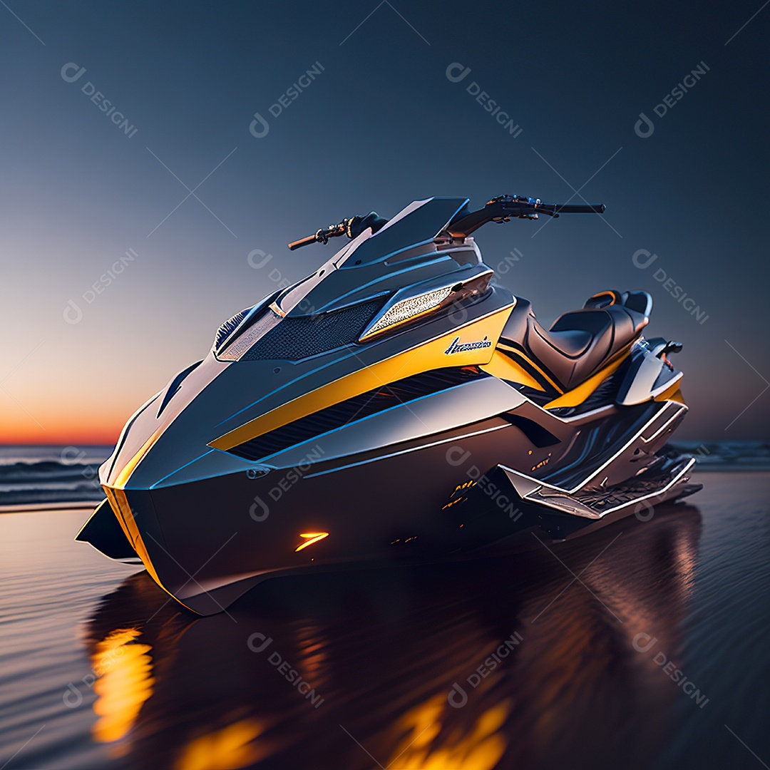 Imagem realista de jet ski