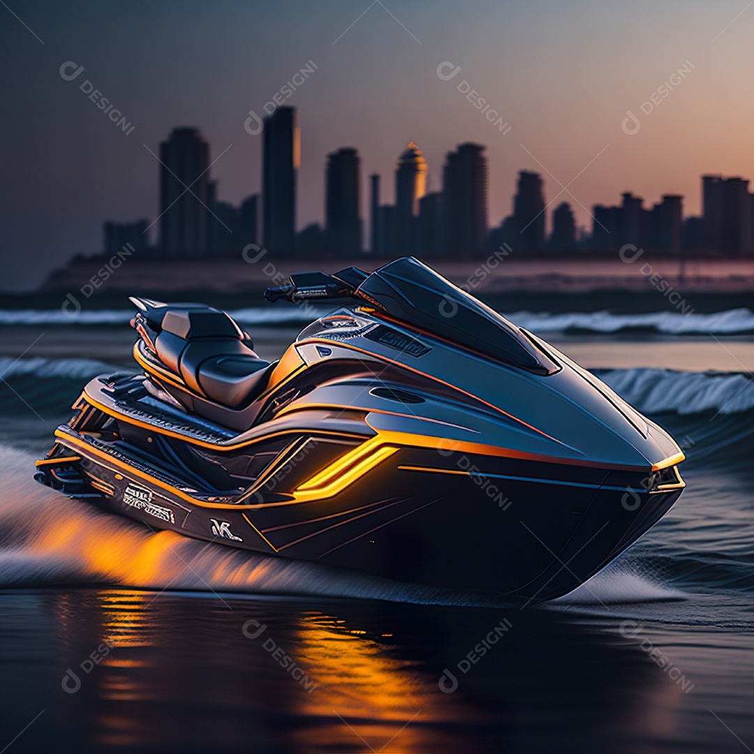 Imagem realista de jet ski