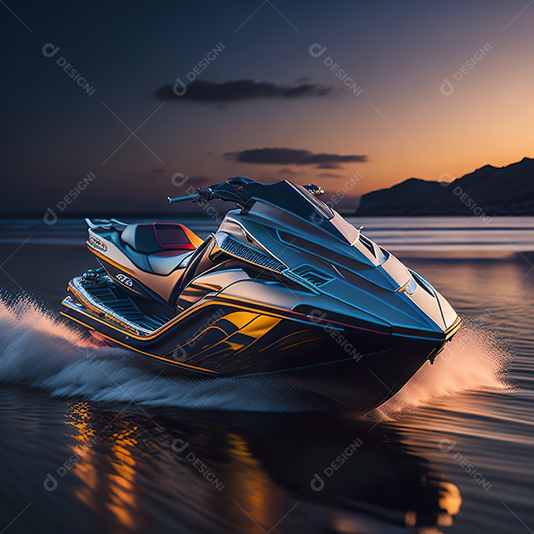 Imagem realista de jet ski
