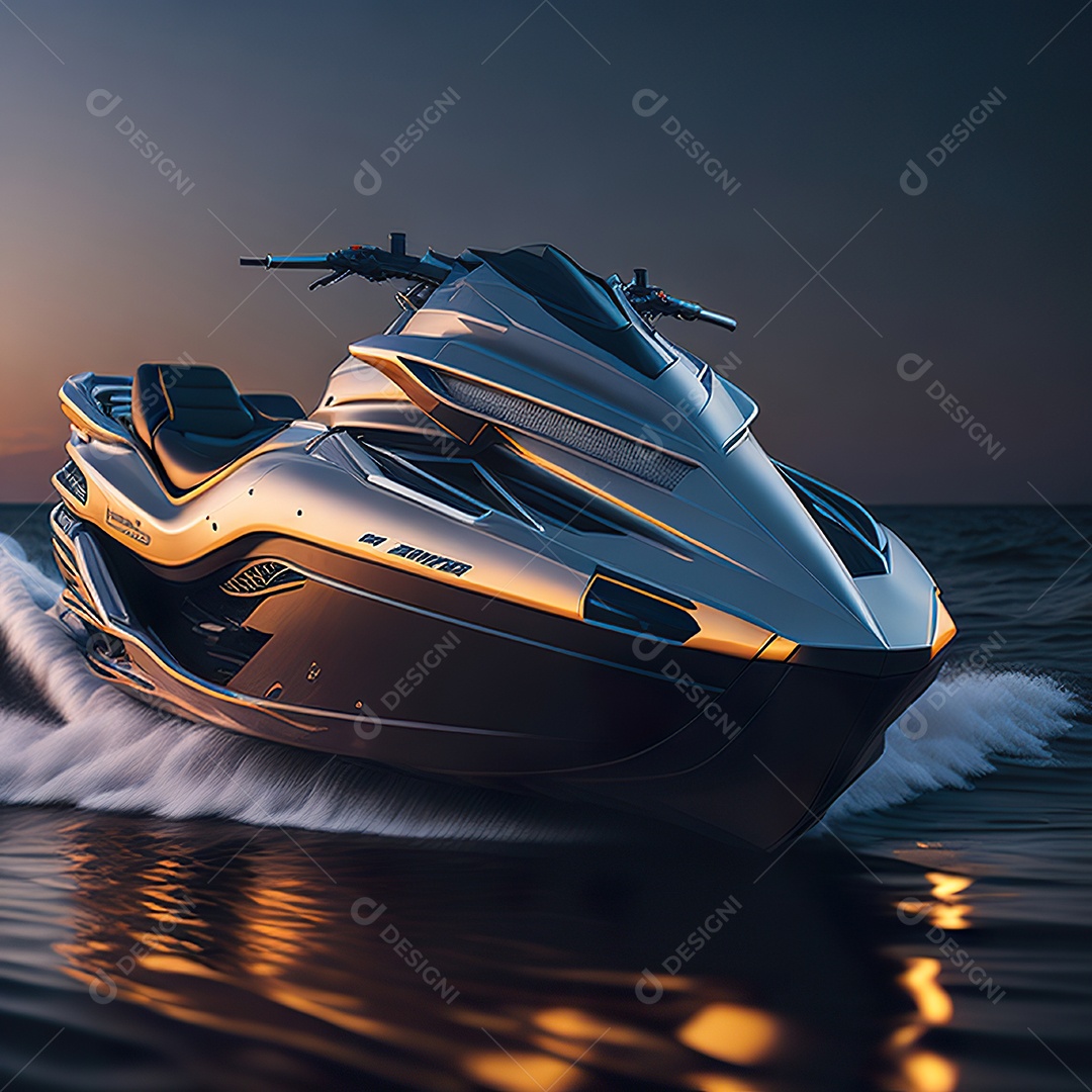 Imagem realista de jet ski