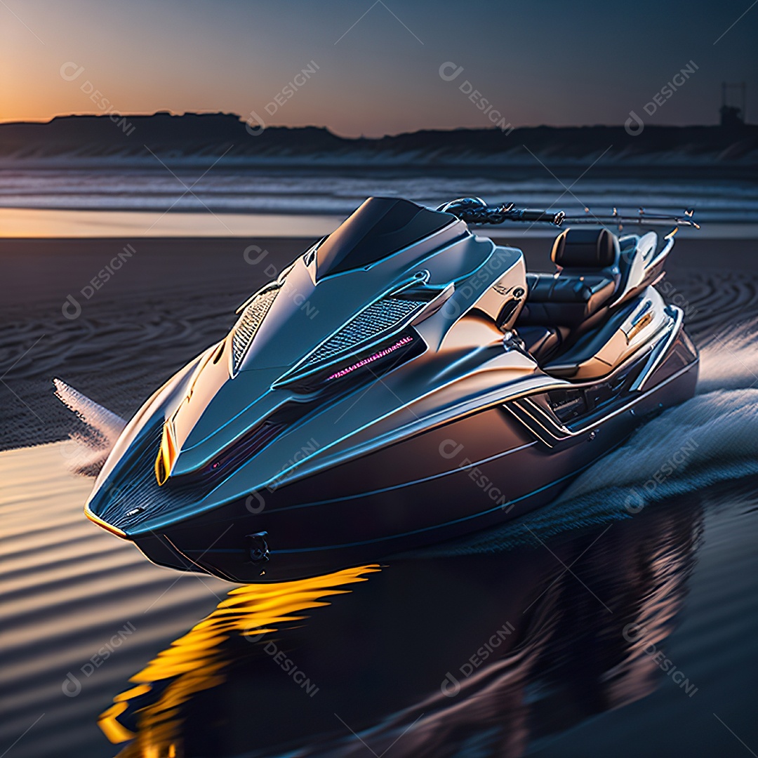 Imagem realista de jet ski