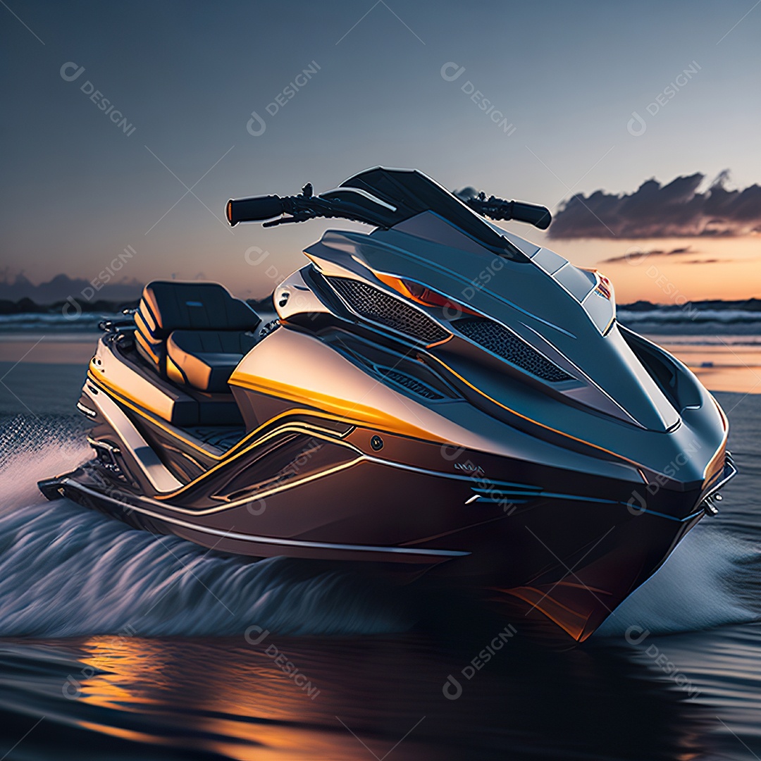 Imagem realista de jet ski