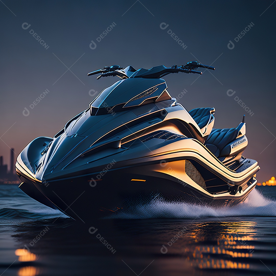 Imagem realista de jet ski