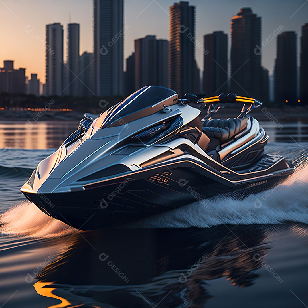 Imagem realista de jet ski