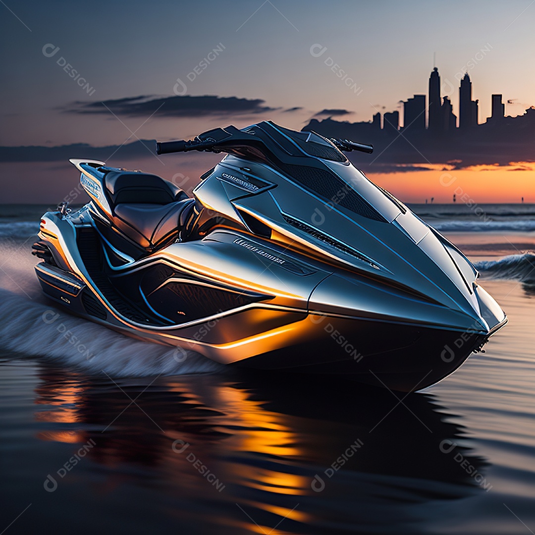 Imagem realista de jet ski