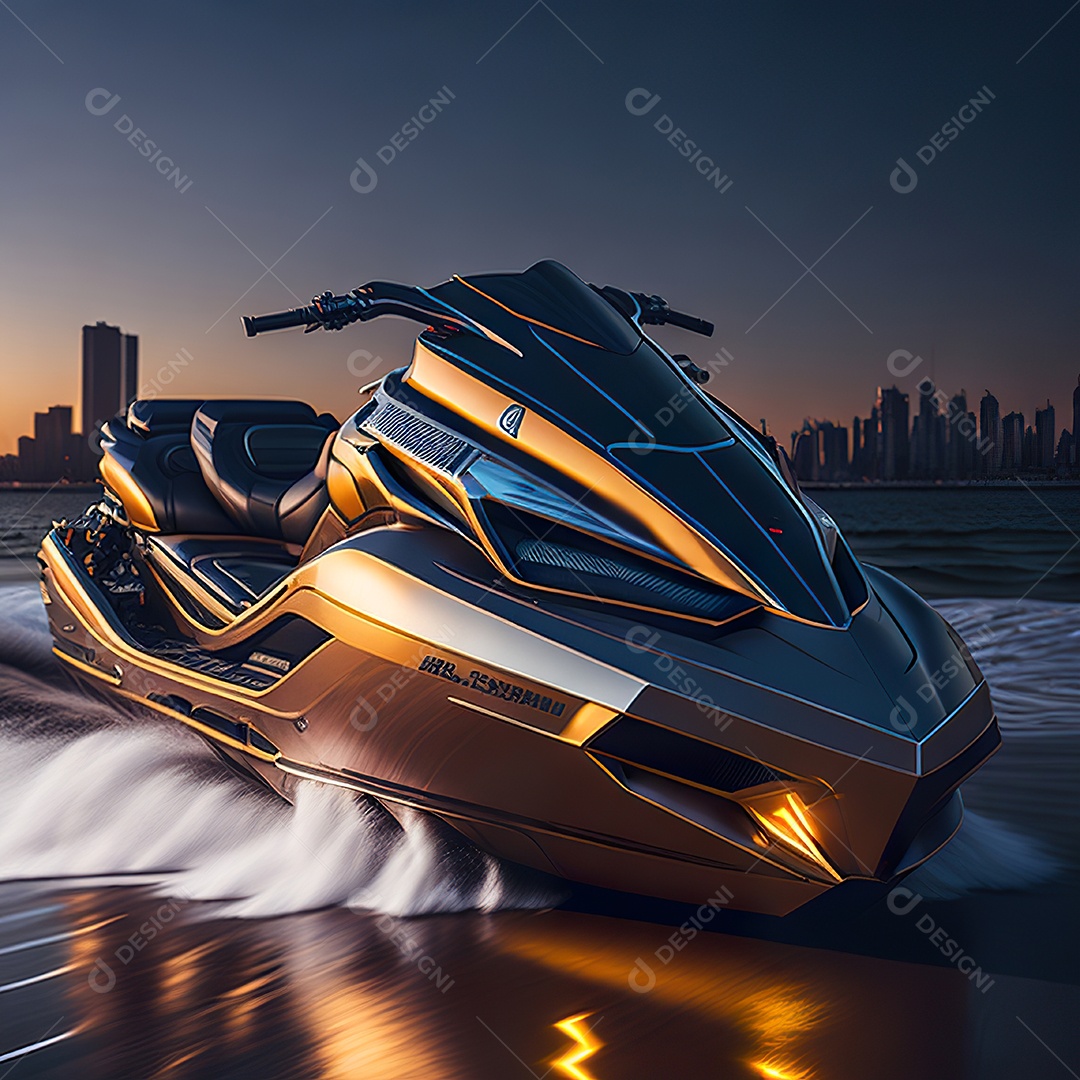 Imagem realista de jet ski