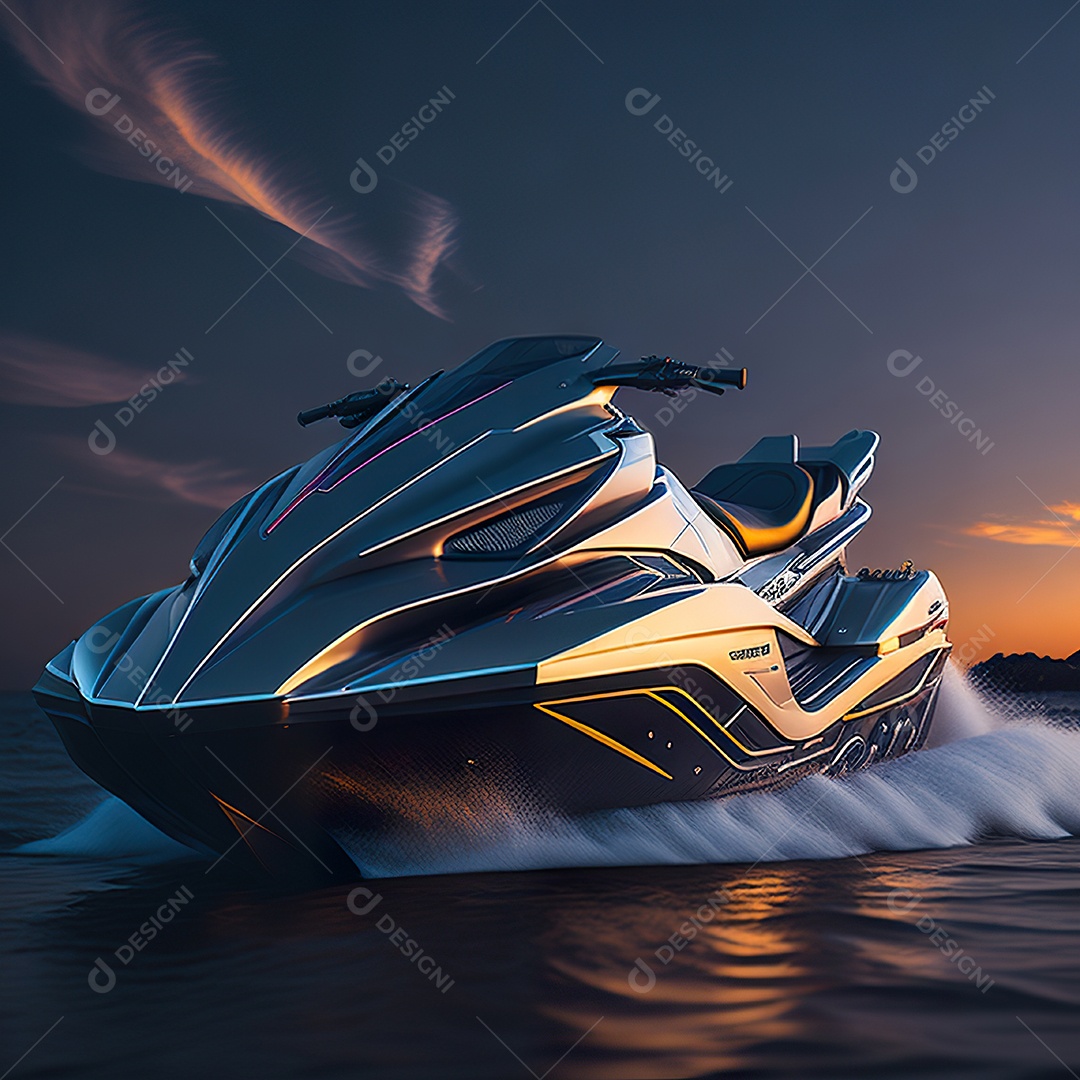 Imagem realista de jet ski