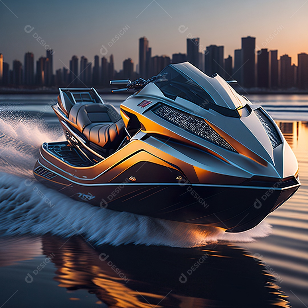 Imagem realista de jet ski