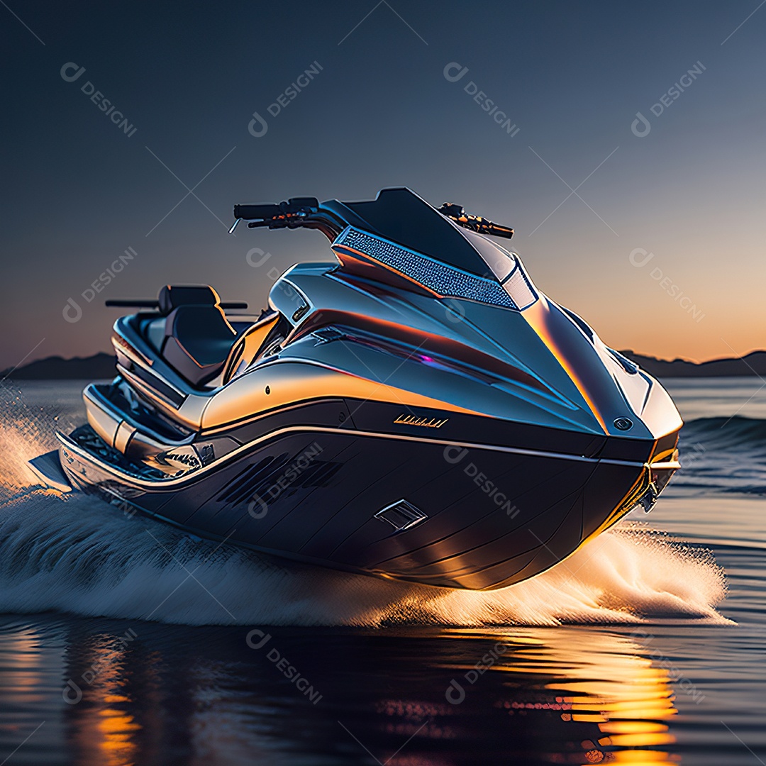 Imagem realista de jet ski