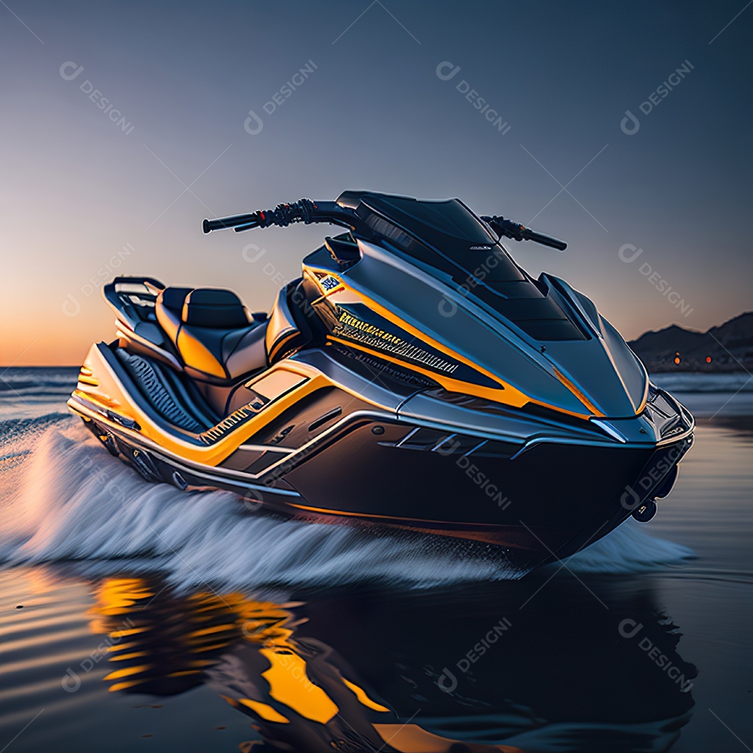 Imagem realista de jet ski