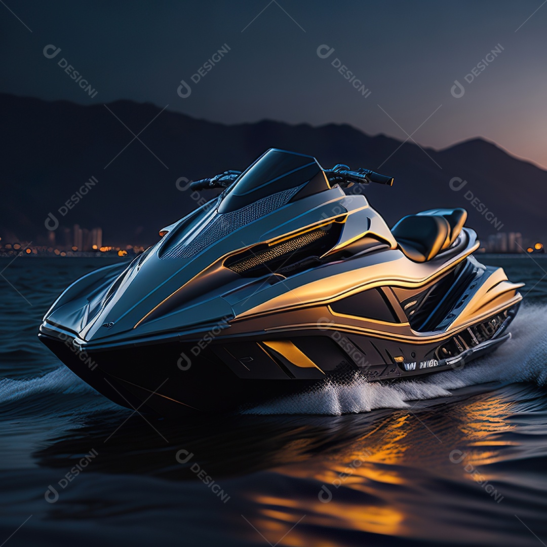 Imagem realista de jet ski