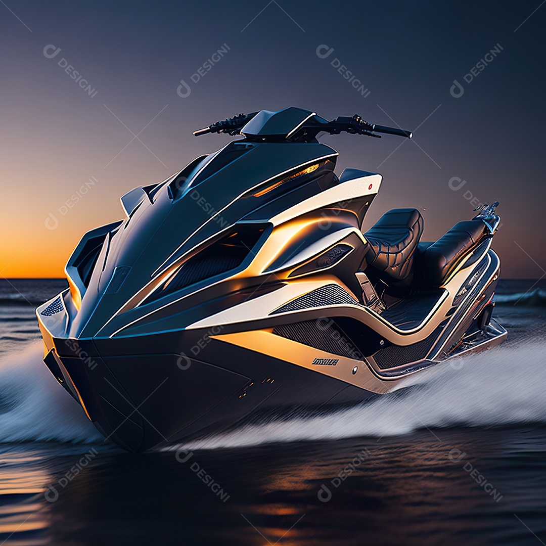 Imagem realista de jet ski