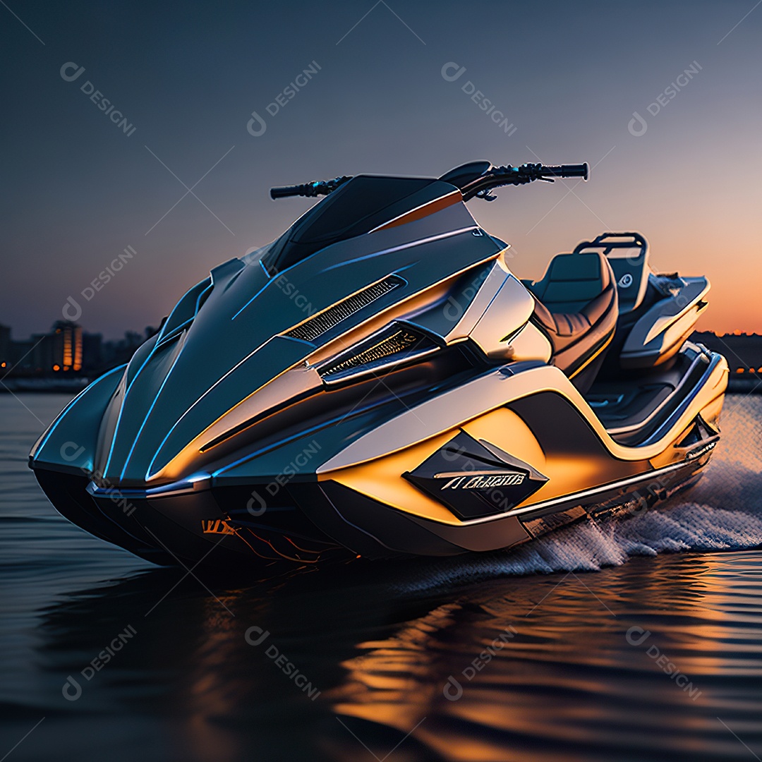 Imagem realista de jet ski