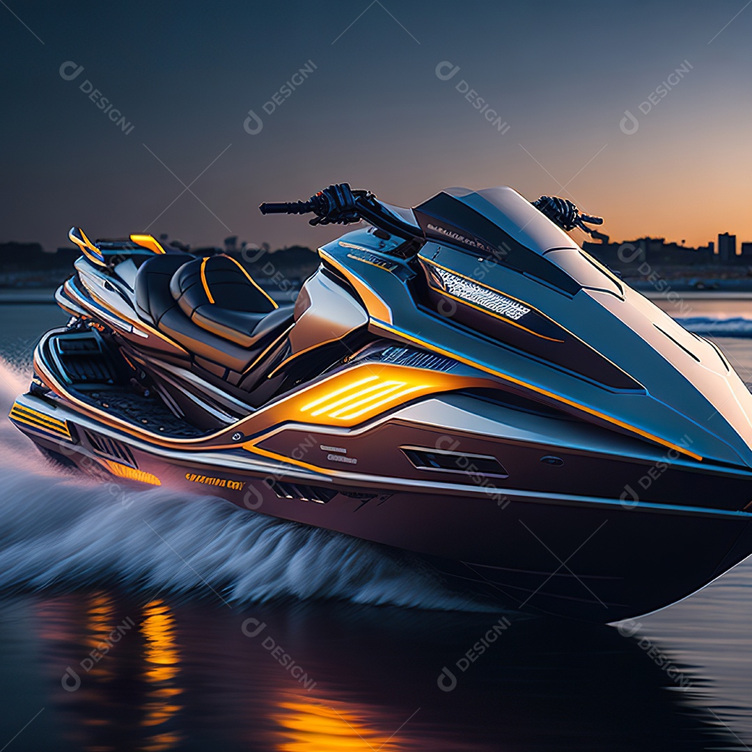 Imagem realista de jet ski