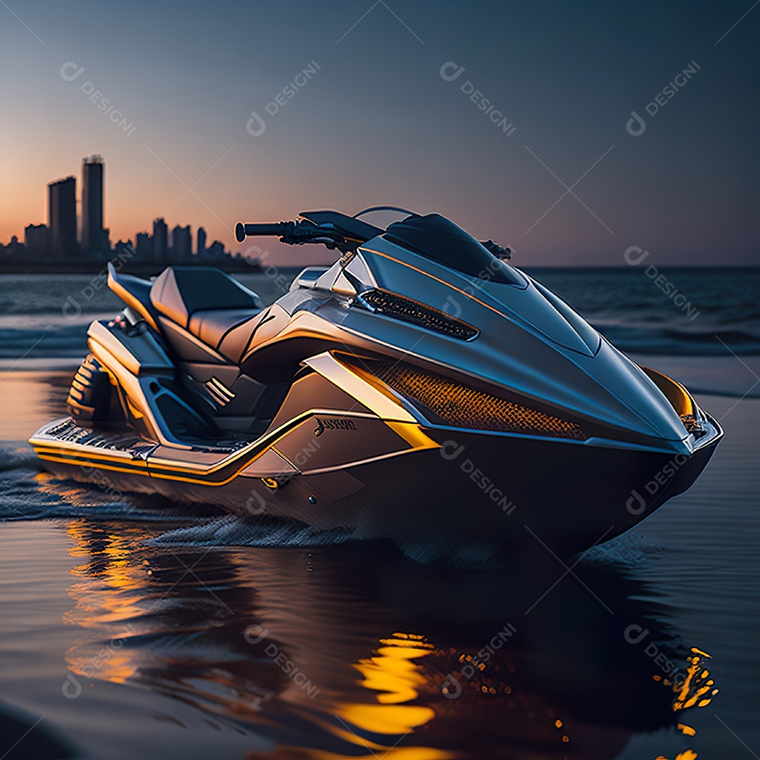 Imagem realista de jet ski