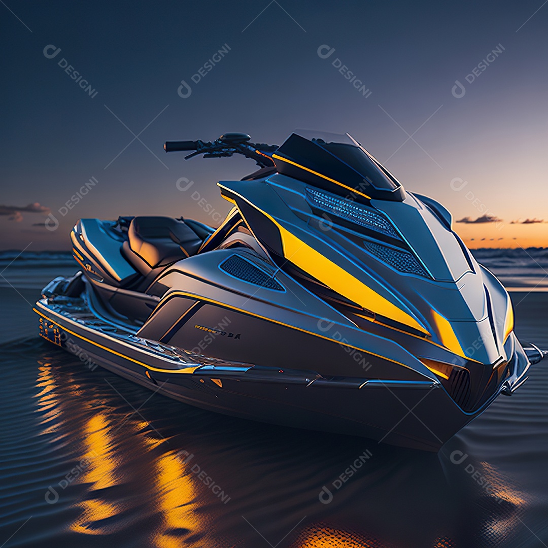 Imagem realista de jet ski