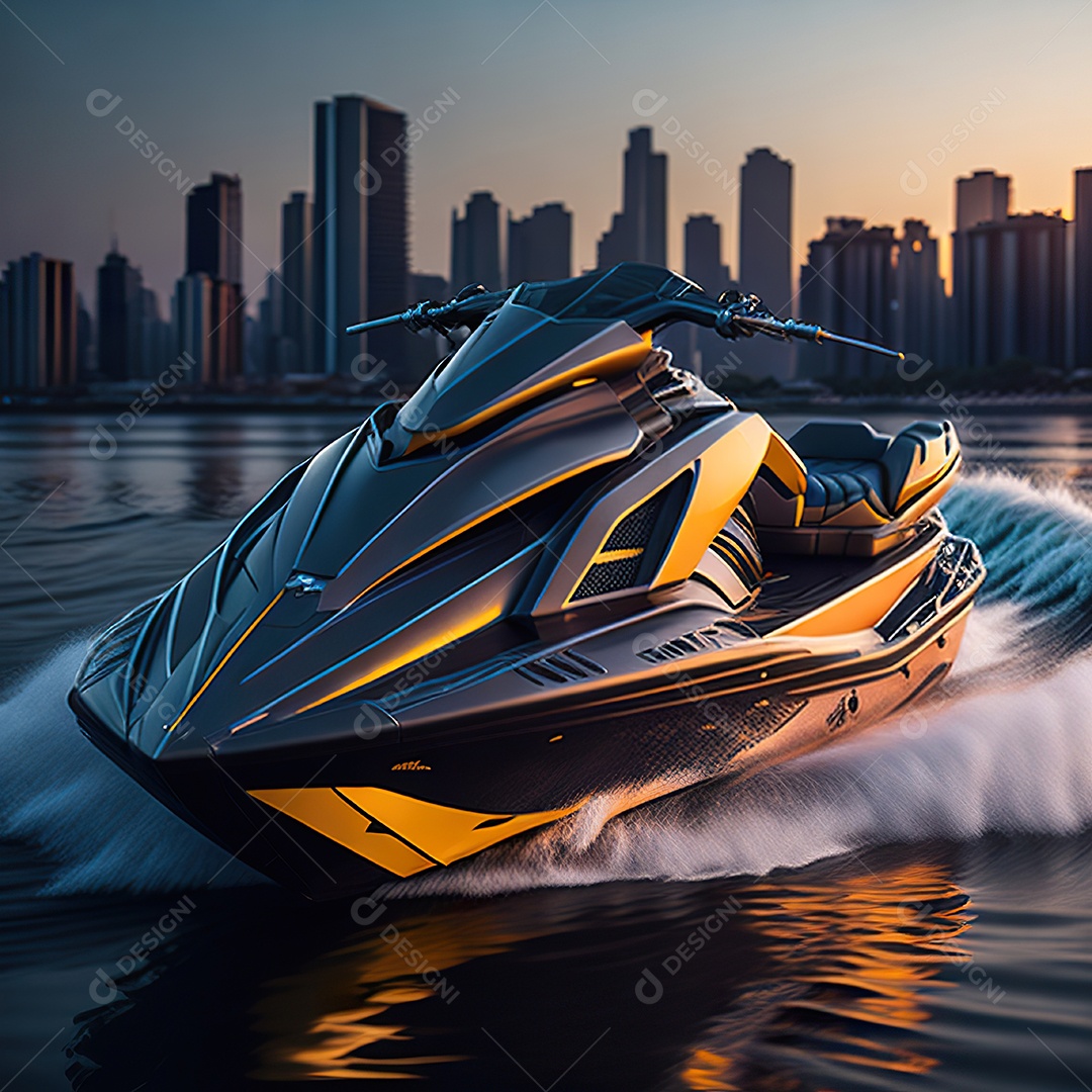 Imagem realista de jet ski