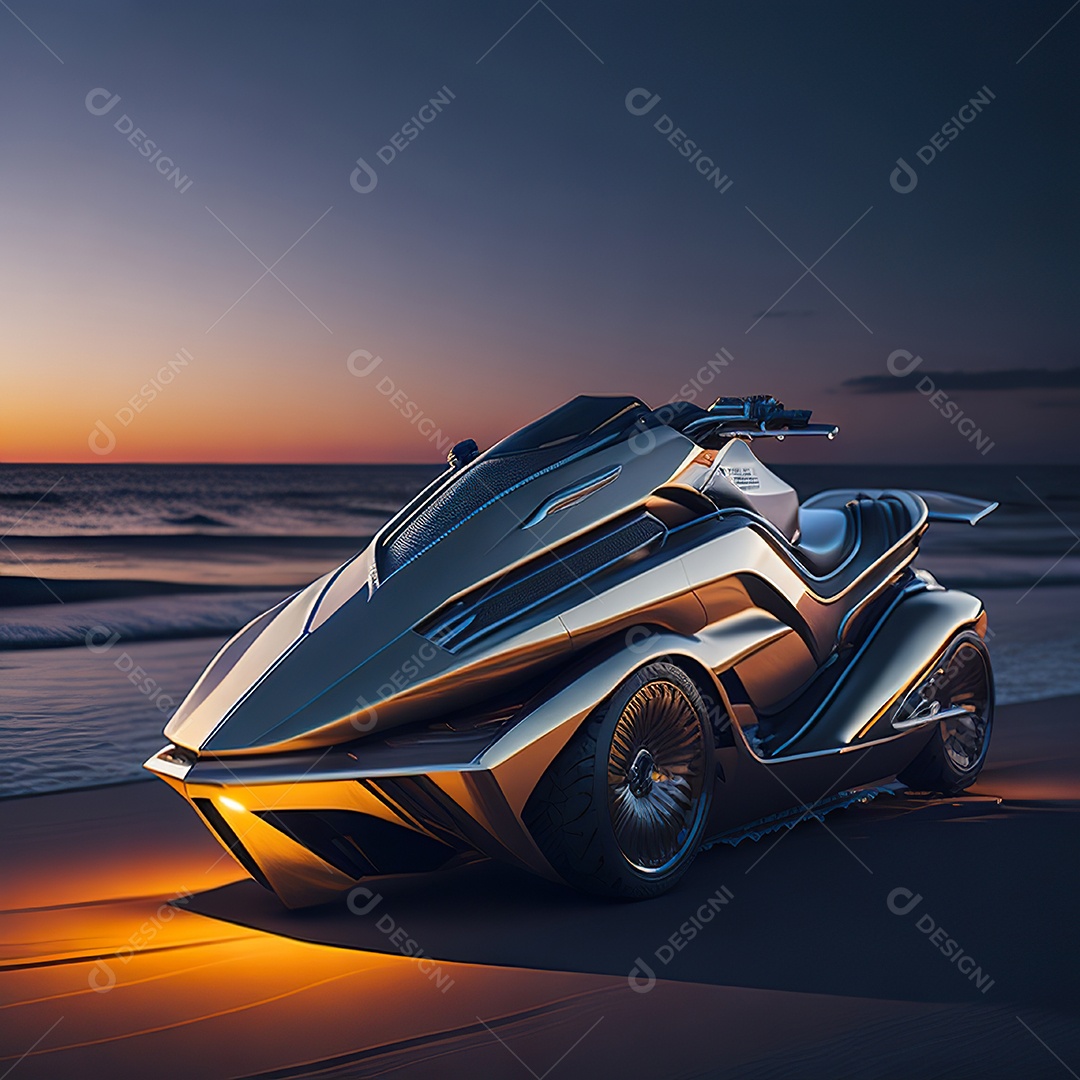 Imagem realista de jet ski