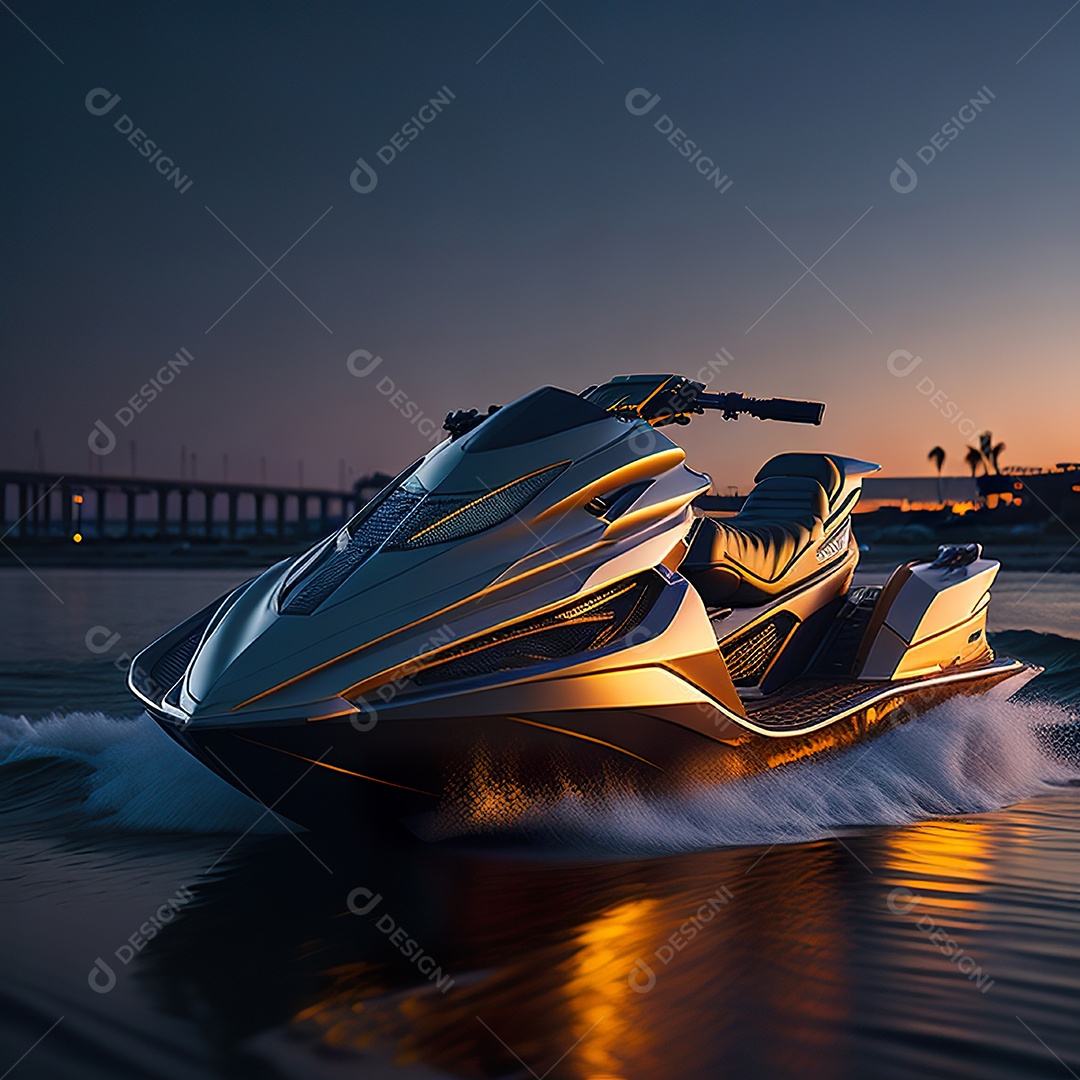 Imagem realista de jet ski