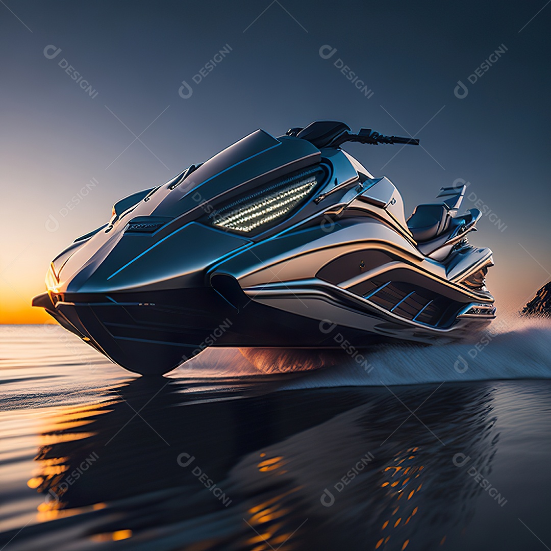 Imagem realista de jet ski