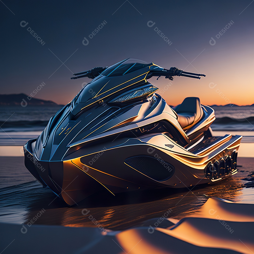 Imagem realista de jet ski