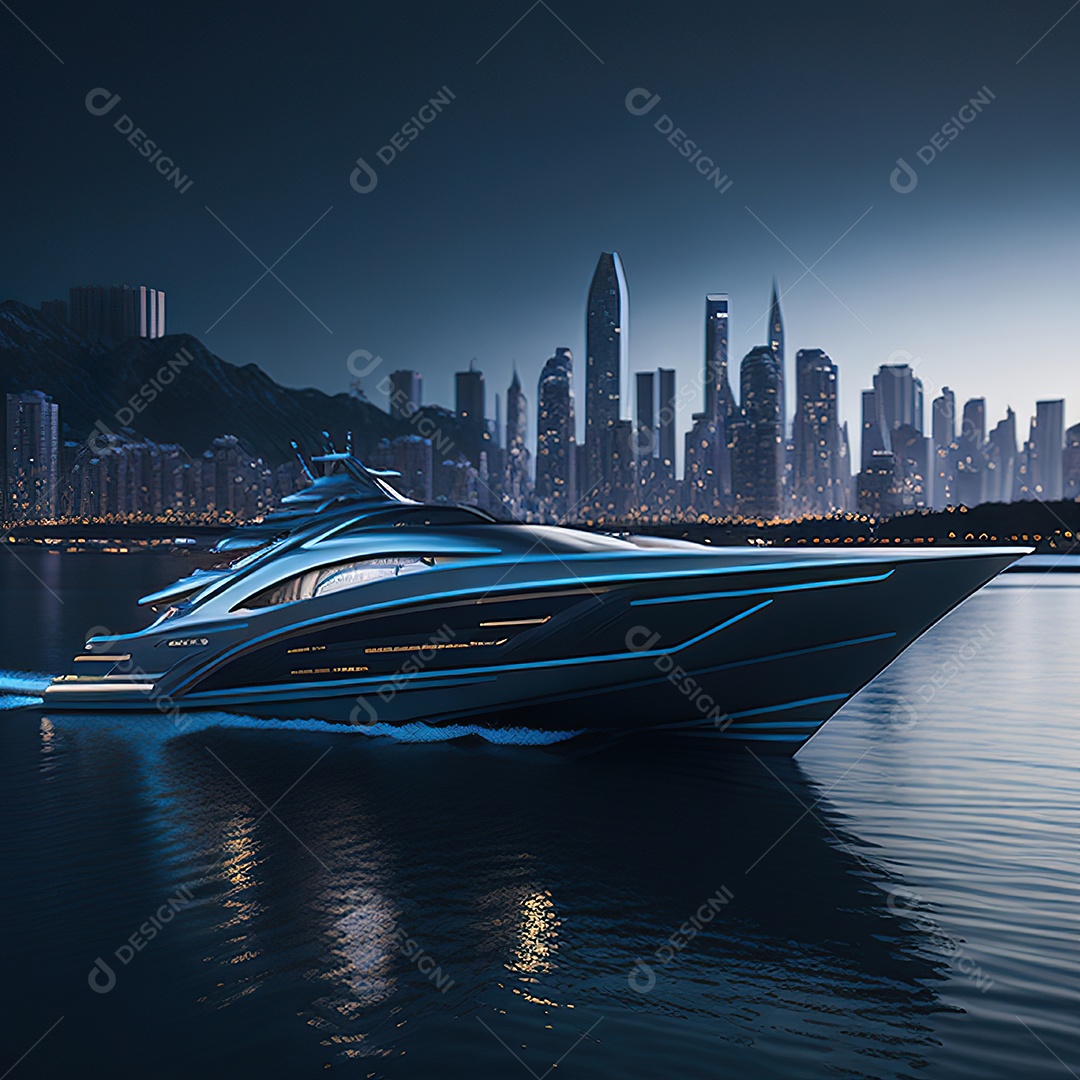 Imagem realista de iate