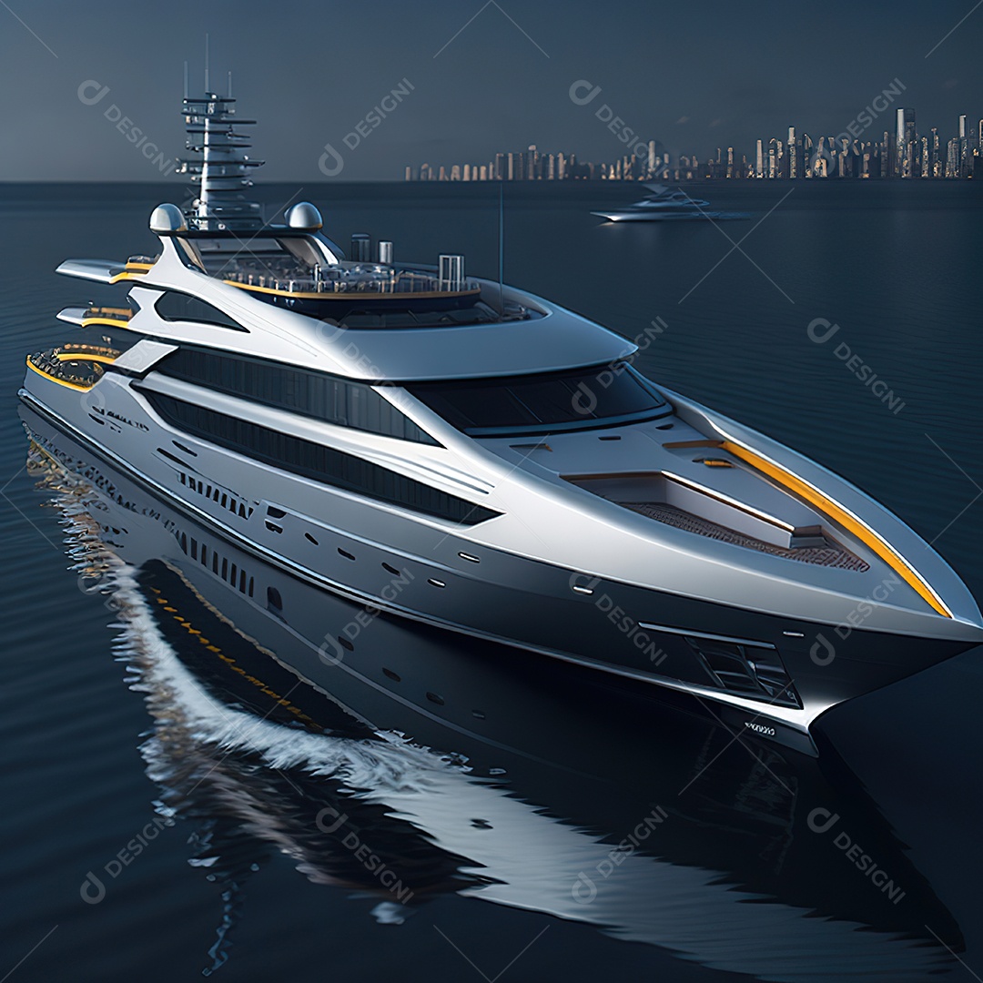 Imagem realista de iate