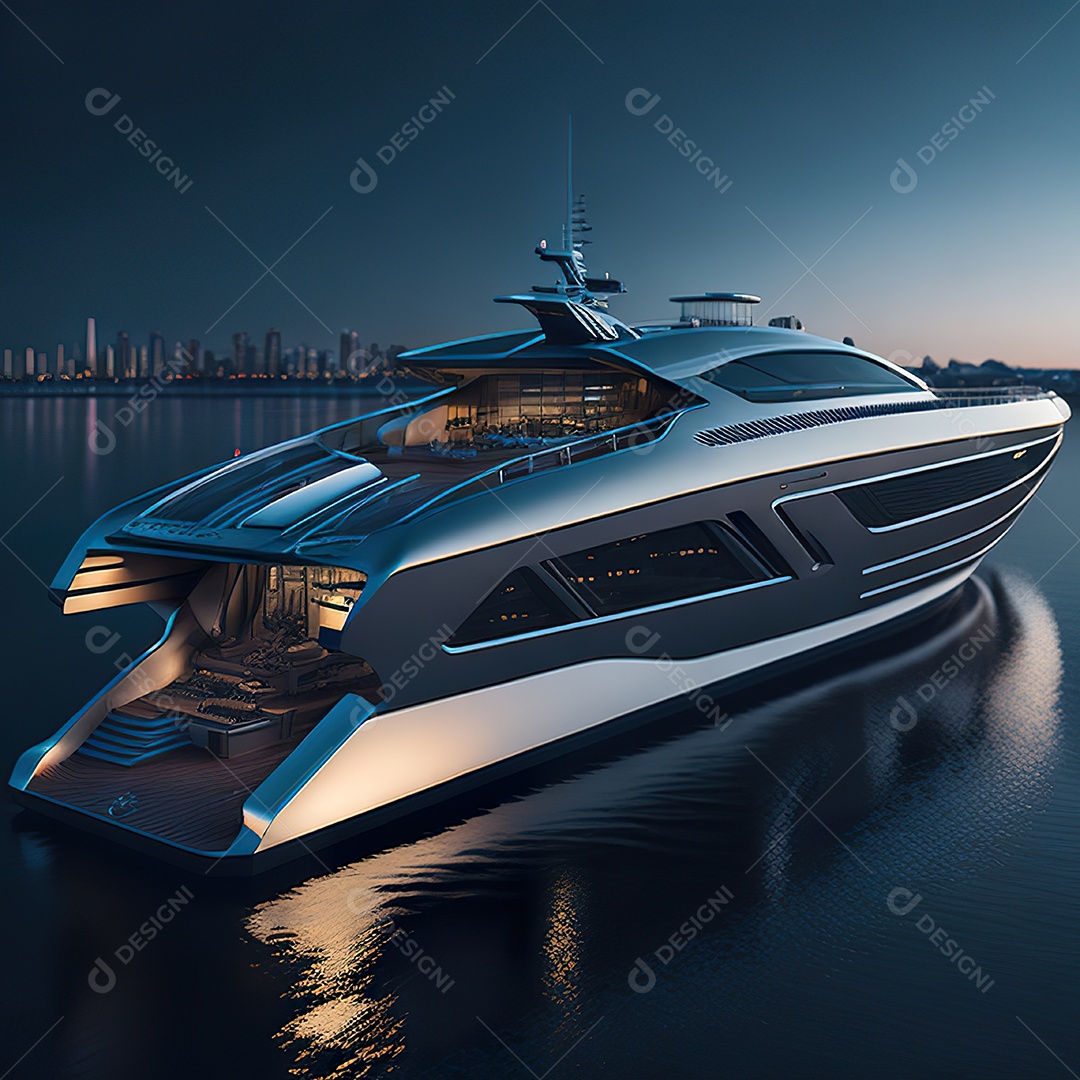 Imagem realista de iate