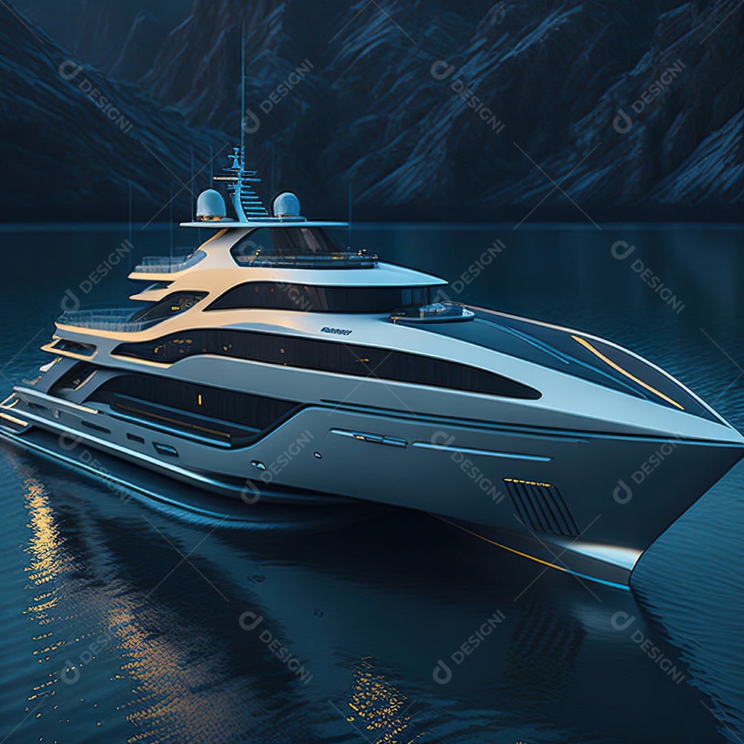 Imagem realista de iate