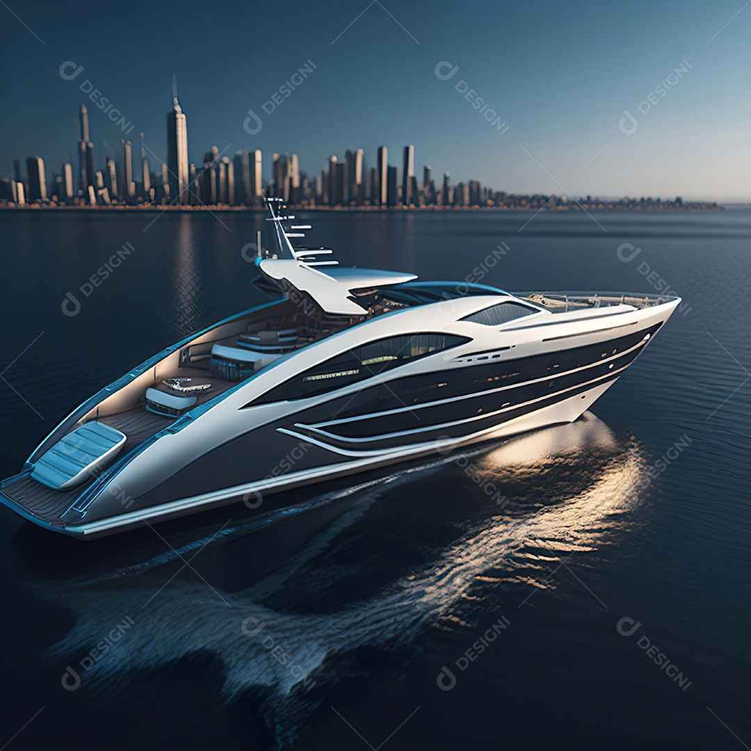 Imagem realista de iate