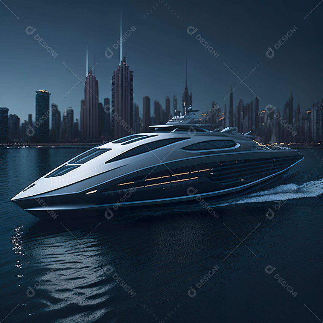 Imagem realista de iate