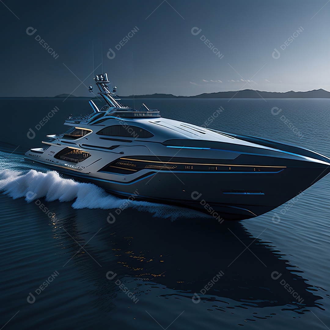 Imagem realista de iate