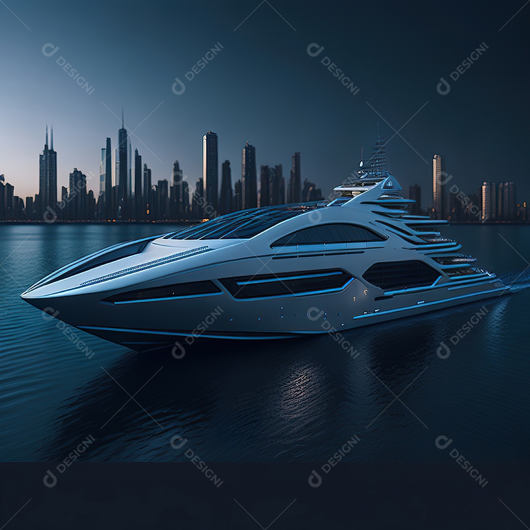 Imagem realista de iate