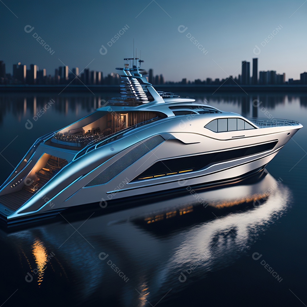 Imagem realista de iate