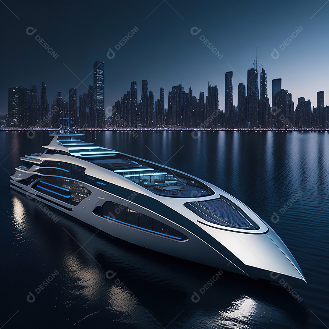 Imagem realista de iate