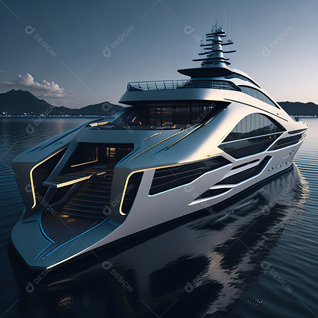 Imagem realista de iate