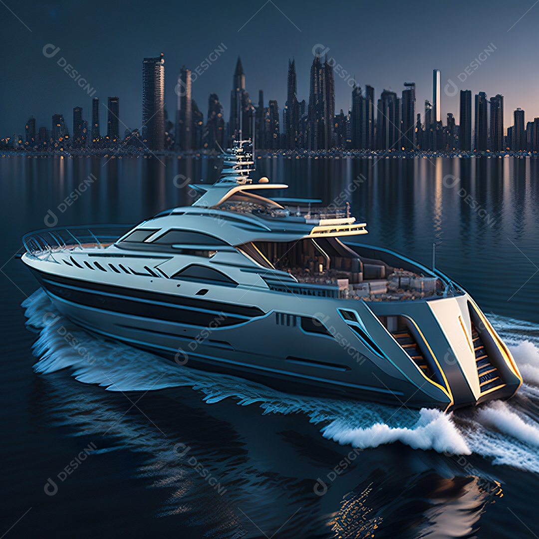 Imagem realista de iate