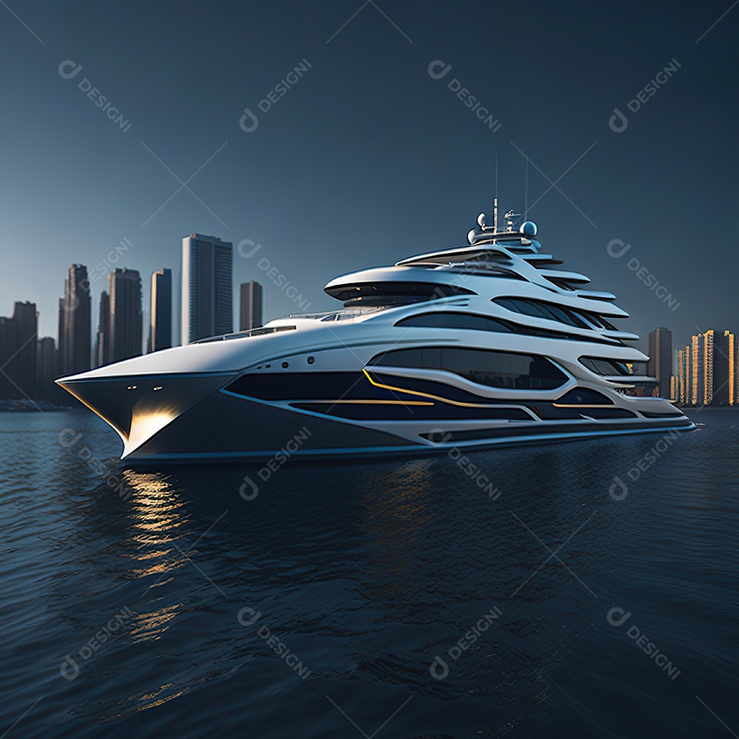 Imagem realista de iate