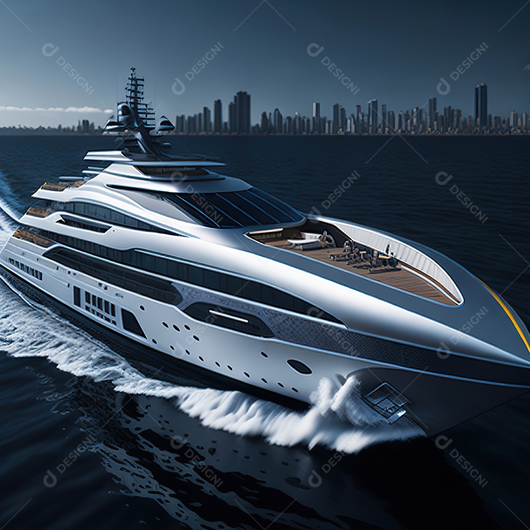 Imagem realista de iate