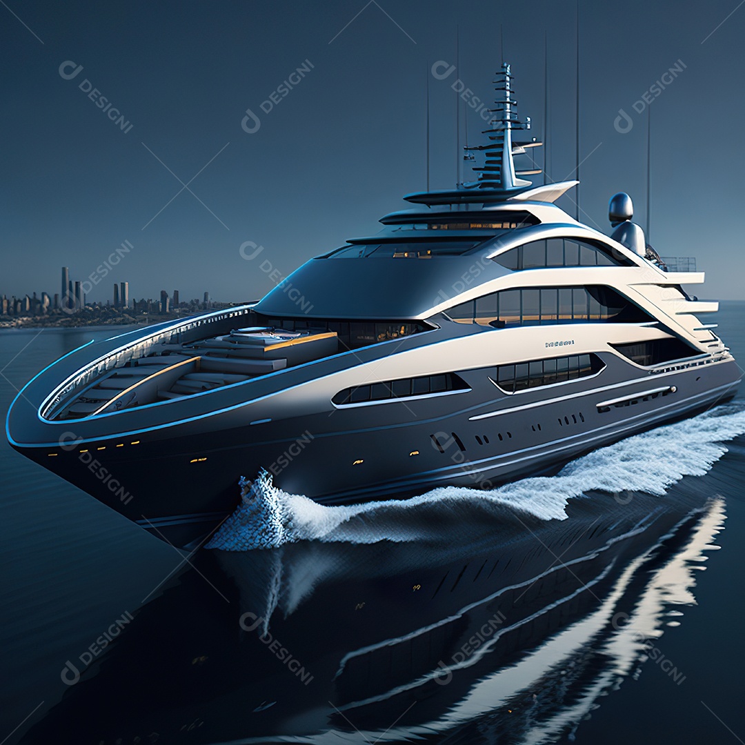 Imagem realista de iate