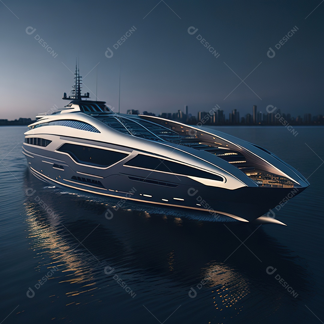 Imagem realista de iate