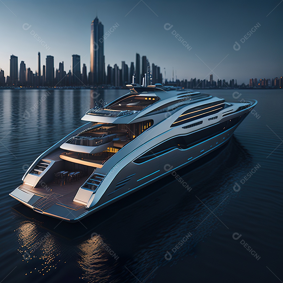 Imagem realista de iate